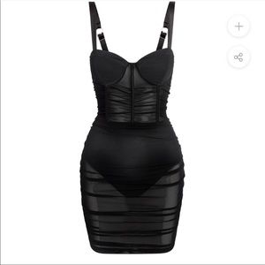 Leau Miami black Mesh Mini Dress